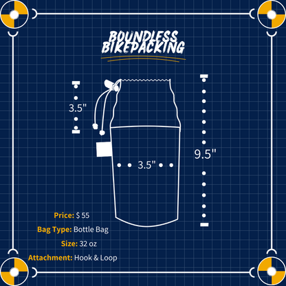 Insulated Bottle Bag Blue Topo